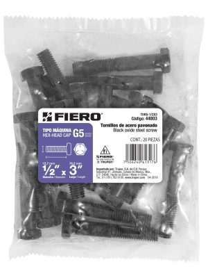 TOR5-1-2X3E1.jpg 44803 - Bolsa con 20 tornillos 1/2' x 3' acero grado 5, FIERO