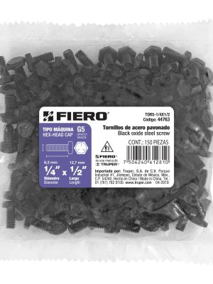 TOR5-1-4X1-2E1.jpg 44763 - Bolsa con 150 tornillos 1/4' x 1/2' acero grado 5, FIERO
