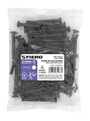 TOR5-1-4X2-1-2E1.jpg 44769 - Bolsa con 50 tornillos 1/4' x 2-1/2' acero grado 5, FIERO
