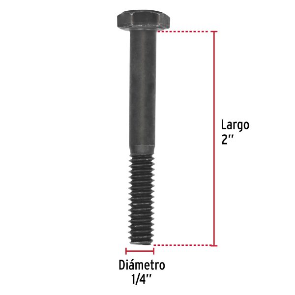 44768 - Bolsa con 60 tornillos 1/4' x 2' acero grado 5, FIERO