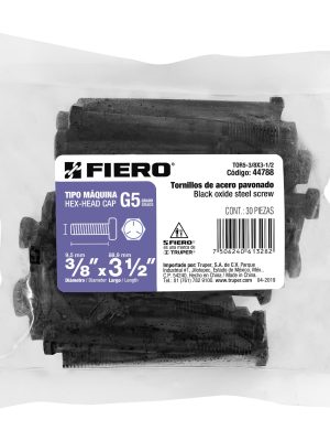 44788 - Bolsa con 30 tornillos 3/8' x 3-1/2' acero grado 5, FIERO
