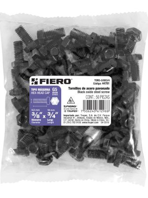 TOR5-3-8X3-4E1.jpg 44781 - Bolsa con 50 tornillos 3/8' x 3/4' acero grado 5, FIERO