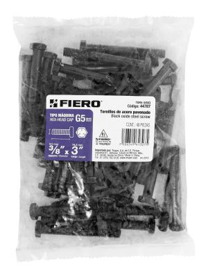 44787 - Bolsa con 40 tornillos 3/8' x 3' acero grado 5, FIERO