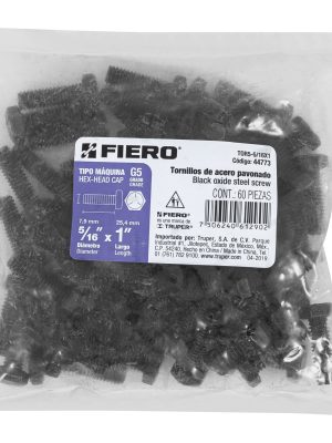 TOR5-5-16X1E1.jpg 44773 - Bolsa con 60 tornillos 5/16' x 1' acero grado 5, FIERO