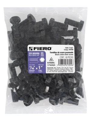 44790 - Bolsa con 60 tornillos 7/16' x 1' acero grado 5, FIERO