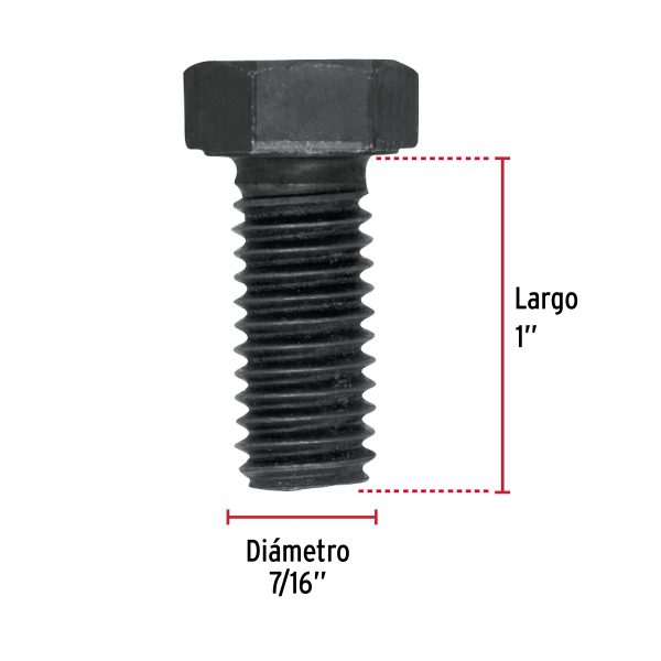 44790 - Bolsa con 60 tornillos 7/16' x 1' acero grado 5, FIERO