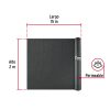 45757 - Rollo de malla sombra raschel 90% de 15m x 2m, negro, FIERO