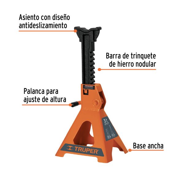 14845 - Caja con 2 torres de 6 ton para auto, Truper