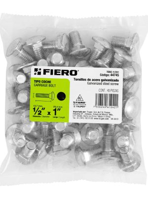 44745 - Bolsa con 40 tornillos 1/2' x 1' tipo coche, Fiero