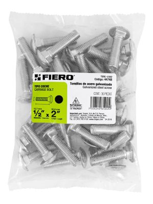 44748 - Bolsa con 30 tornillos 1/2' x 2' tipo coche, Fiero