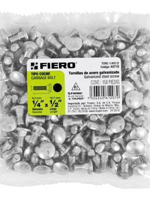 44710 - Bolsa con 150 tornillos 1/4' x 1/2' tipo coche, Fiero