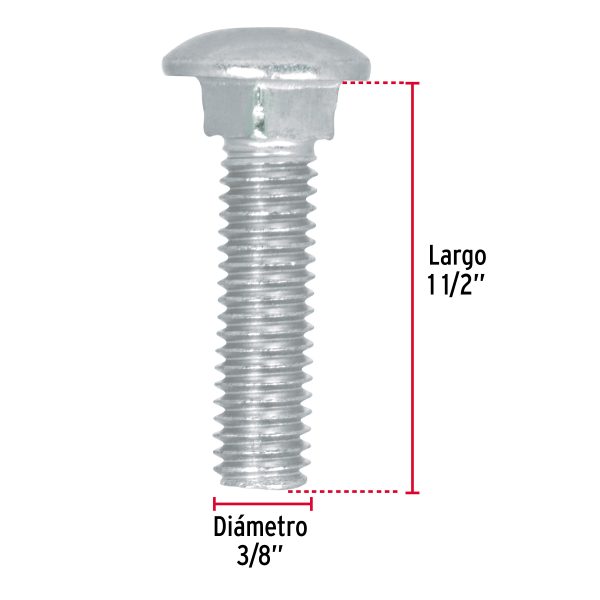 44731 - Bolsa con 70 tornillos 3/8' x 1-1/2' tipo coche, Fiero