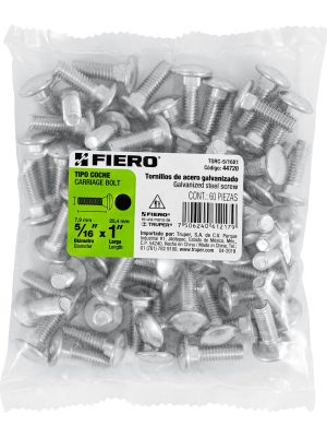 44720 - Bolsa con 60 tornillos 5/16' x 1' tipo coche, Fiero
