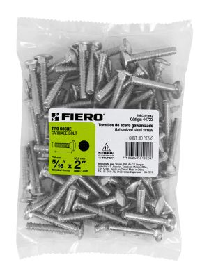 44723 - Bolsa con 80 tornillos 5/16' x 2' tipo coche, Fiero