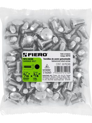 44719 - Bolsa con 80 tornillos 5/16' x 3/4' tipo coche, Fiero