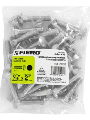 44740 - Bolsa con 40 tornillos 7/16' x 2' tipo coche, Fiero