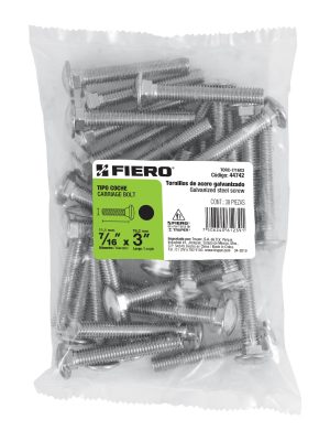 44742 - Bolsa con 30 tornillos 7/16' x 3' tipo coche, Fiero