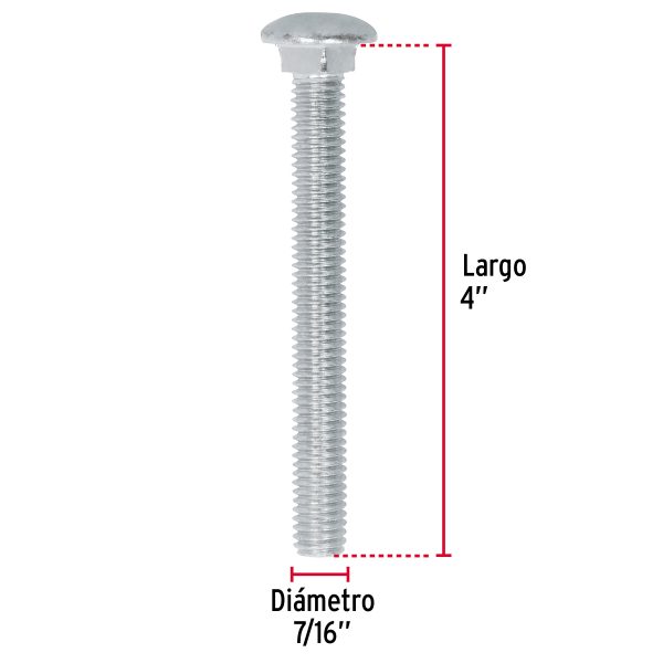 44744 - Bolsa con 20 tornillos 7/16' x 4' tipo coche, Fiero