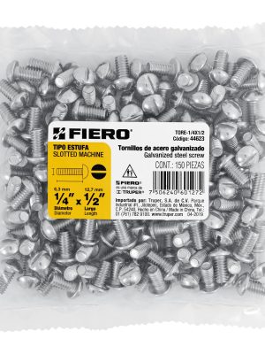 44623 - Bolsa con 150 tornillos 1/4' x 1/2' tipo estufa, FIERO