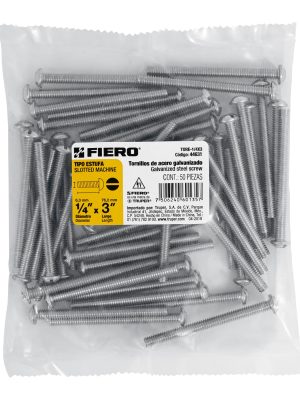44631 - Bolsa con 50 tornillos 1/4' x 3' tipo estufa, FIERO