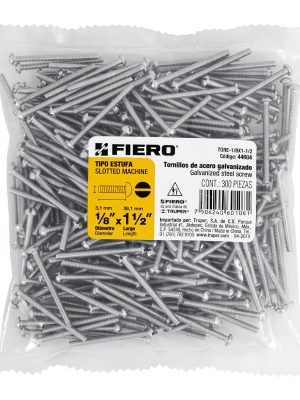 TORE-1-8X1-1-2E1.jpg 44604 - Bolsa con 300 tornillos 1/8' x 1-1/2' tipo estufa, FIERO