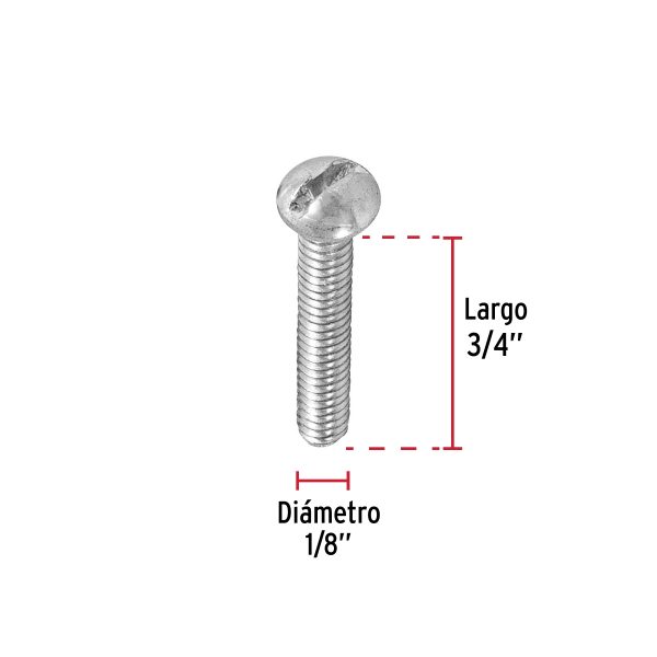 44601 - Bolsa con 500 tornillos 1/8' x 3/4' tipo estufa, FIERO