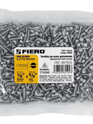 TORE-1-8X5-8E1.jpg 44600 - Bolsa con 600 tornillos 1/8' x 5/8' tipo estufa, FIERO