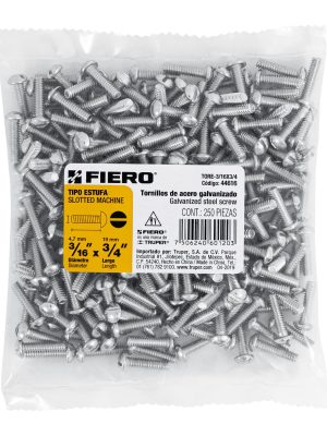 TORE-3-16X3-4E1.jpg 44616 - Bolsa con 250 tornillos 3/16' x 3/4' tipo estufa, FIERO