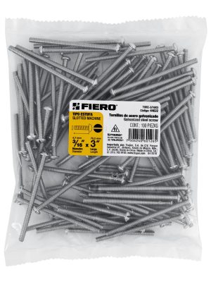 44622 - Bolsa con 100 tornillos 3/16' x 3' tipo estufa, FIERO
