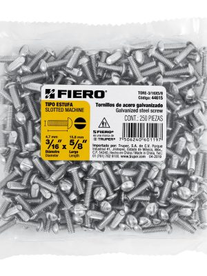 TORE-3-16X5-8E1.jpg 44615 - Bolsa con 250 tornillos 3/16' x 5/8' tipo estufa, FIERO
