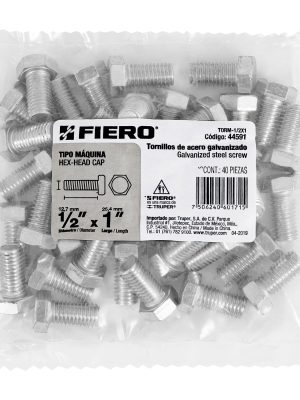44591 - Bolsa con 40 tornillos 1/2' x 1' tipo máquina, FIERO