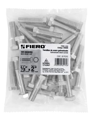44594 - Bolsa con 30 tornillos 1/2' x 2' tipo máquina, FIERO