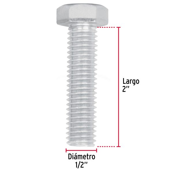 44594 - Bolsa con 30 tornillos 1/2' x 2' tipo máquina, FIERO