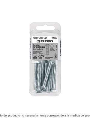TORM-3-8X1-1-2A.jpg 40808 - Blíster con 4 tornillos 3/8' x 1-1/2' tipo máquina, Fiero