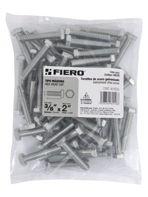 44578 - Bolsa con 60 tornillos 3/8' x 2' tipo máquina, FIERO