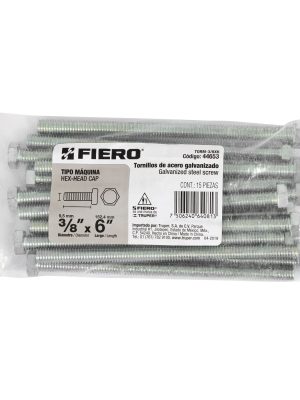 TORM-3-8X6E1.jpg 44653 - Bolsa con 15 tornillos 3/8' x 6' tipo máquina, FIERO