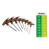 100935 - Juego de 8 llaves torx extralargas con mango T, TRUPER