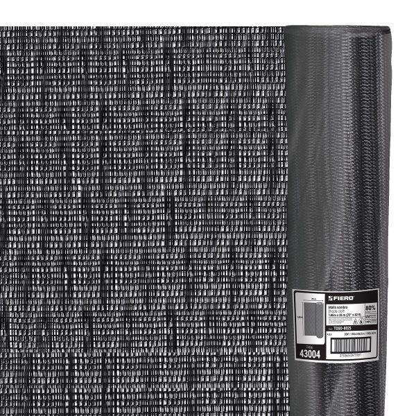 43004 - Rollo de toldo sombra 80% de 25 m x 1.85 m, Fiero