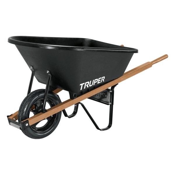 TP-6FF.jpg 10911 - Carretilla 6 ft3 concha plástica,imponchable b/madera,TRUPER