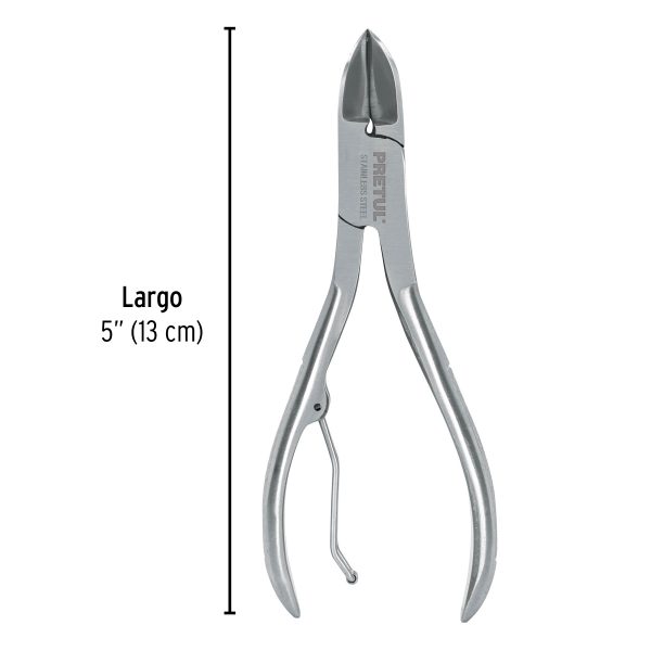 27085 - Alicate 5' de acero inoxidable para uñas, Pretul
