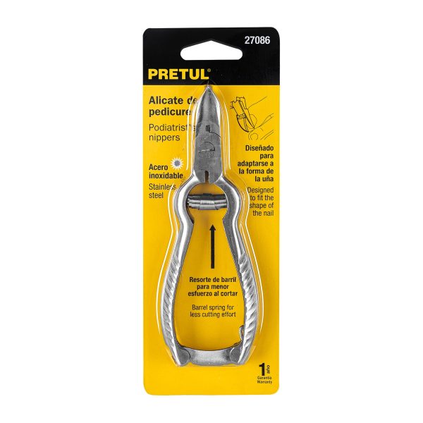 27086 - Alicate 6' de acero inoxidable para pedicure, Pretul