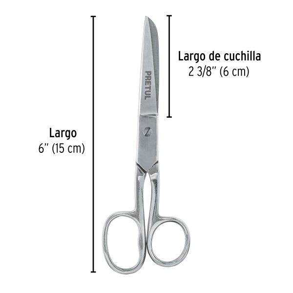 TP-8341-6FC2.jpg 23160 - Tijera 6' ojo grande acero inoxidable para costura, PRETUL