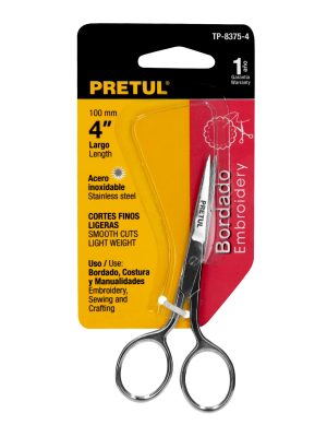 23176 - Tijera 4' de acero inoxidable para bordar, PRETUL