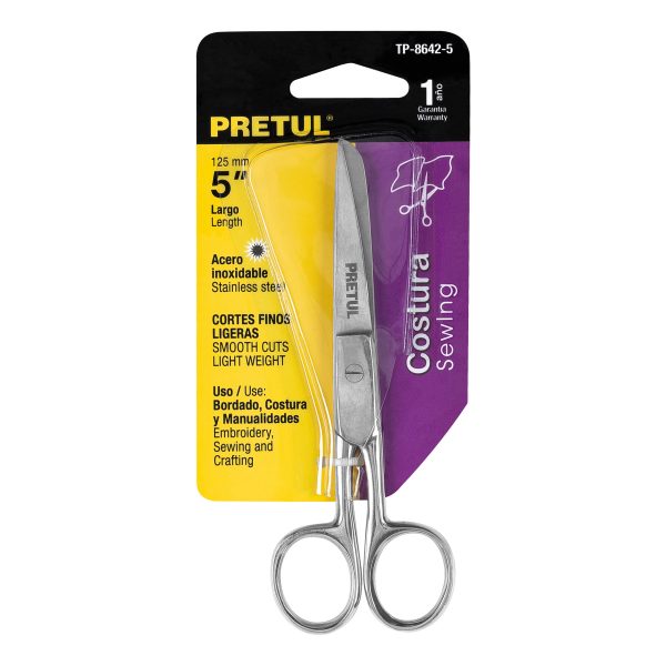 23152 - Tijera 5' de acero inoxidable para costura, PRETUL