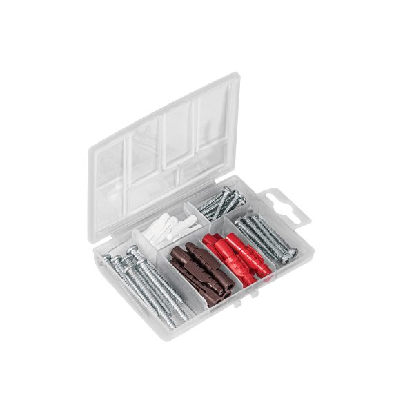 49770 - Estuche 26 taquetes 3/16', 1/4', 5/16', c/pijas #6, #8, #10