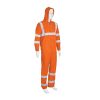 17407 - Conjunto impermeable doble capa naranja con reflejante, CH