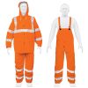 17410 - Conjunto impermeable doble capa naranja con reflejante, XG