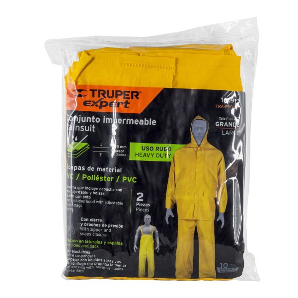 100913 - Conjunto impermeable triple capa, talla G, Truper Expert