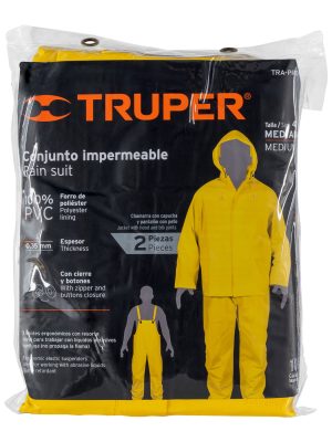 14418 - Conjunto impermeable doble capa, talla M, Truper