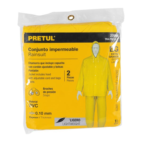 27096 - Conjunto impermeable ligero de PVC, talla XG, Pretul